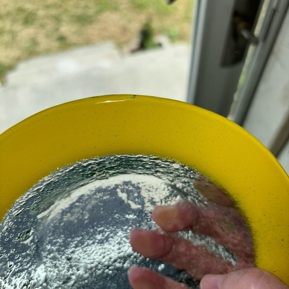 FIRE & ICE ART GLASS SET OF 2 - 7” ROUND SAUCE BOWLS 1” DEEP - Picture 8 of 10